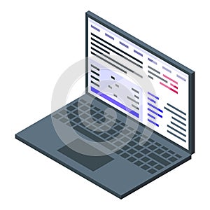 Open laptop showing programming code on screen for software development