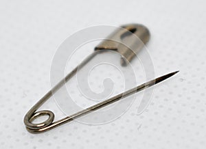 open large  silver safety pin