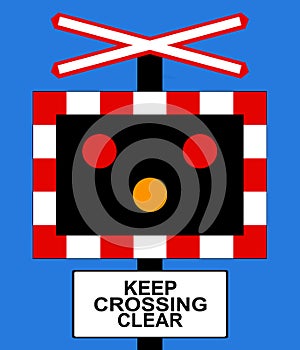 Open level crossing without gate or barrier