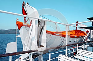 Open Lifeboat on a Ferry