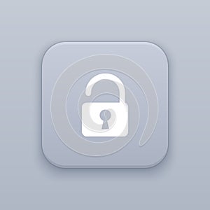 Open lock button, best vector