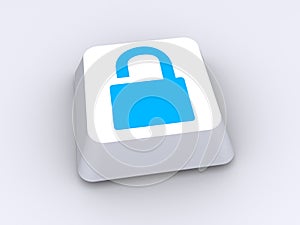 Open lock button or icon
