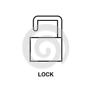 open lock icon. Element of simple web icon with name for mobile concept and web apps. Thin line open lock icon can be used for web