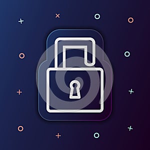 Open lock nolan button icon. Simple thin line, outline vector of web icons for ui and ux, website or mobile application