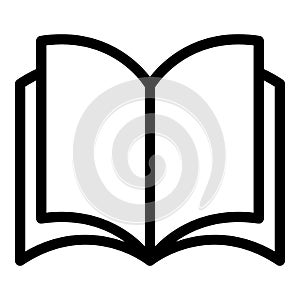 Open magazine icon, outline style photo