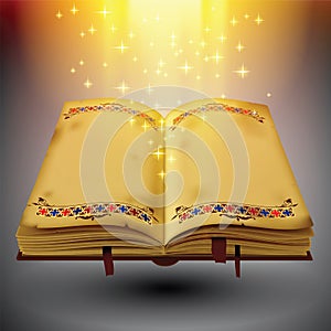 Open magic book