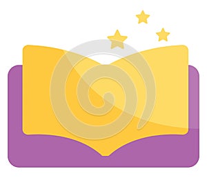 Open magic book, icon