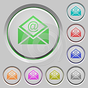 Open mail with email symbol push buttons