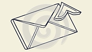 Open Mail Envelope Digital Communication Icon, vector design Generative AI