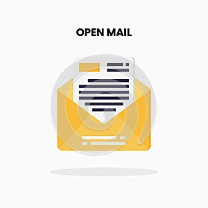 Open Mail flat icon.