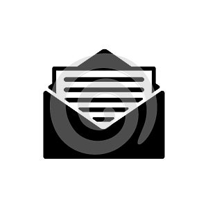Open mail icon. One of set web icons