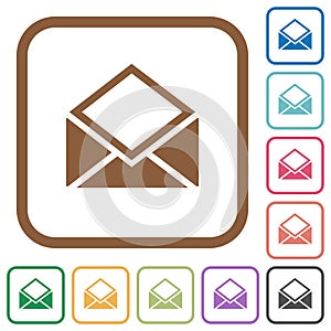 Open mail simple icons