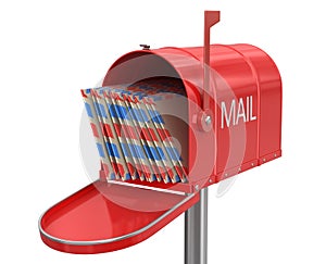 Open mailbox (clipping path included)