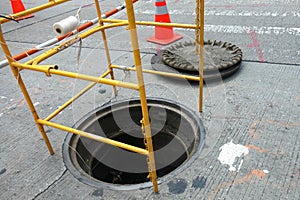 Open Manhole