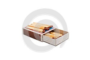 Open matchbox with matches