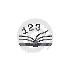 Open math book pages vector icon