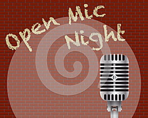 Open Mic Night With Microphone