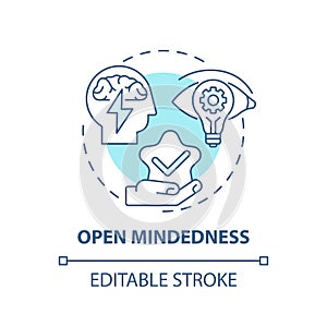 Open mindedness concept icon