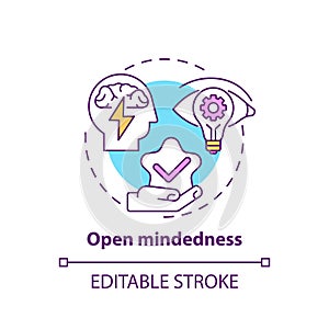 Open mindedness concept icon