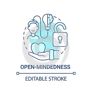 Open-mindedness concept icon