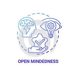 Open mindedness concept icon