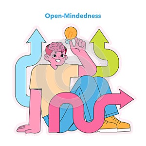 Open-Mindedness concept. Vector illustration.