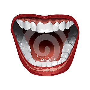 open mouth. Vector illustration decorative design