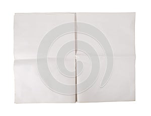 Blank newspaper isolated
