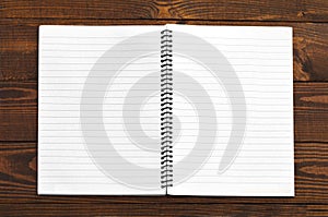 Open notebook with blank pages