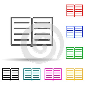 open notebook icon. Element of simple icon for websites, web design, mobile app, info graphics. Thick line icon for website design