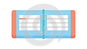 Open Notebook Icon for Journaling Note-Taking, vector design Generative AI