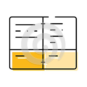 Open notebook with notes for studying and research