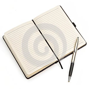Open Notebook with Pen