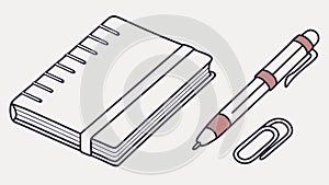 Open Notebook and Pen Vector Illustration, Study and Work Essentials, vector design Generative AI