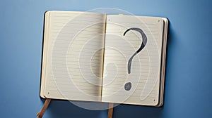 Open Notebook with Question Mark