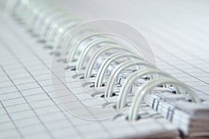 Open notepad with spring-bound binding