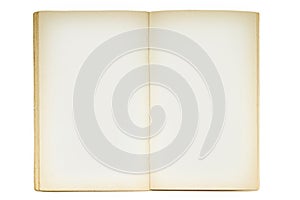 Open old blank book