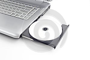Open optical drive of laptop, protected data