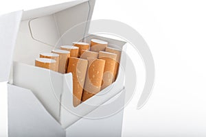 Open pack of cigarettes