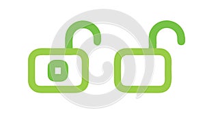 Open Padlock Icons: Unlocked Access Security Status, vector design Generative AI