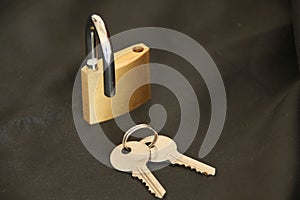 Open Padlock and Key