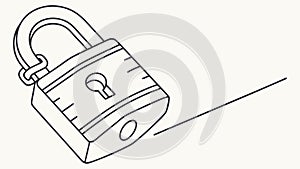 Open Padlock with Keyhole, Security and Access Element, vector design Generative AI