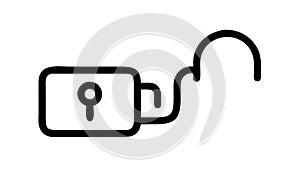 Open Padlock Unlocked Icon for Security and Access, vector design Generative AI