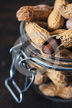 Open peanuts in shell