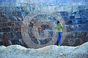 Open pit gold mine. Rosia Montana, Romania