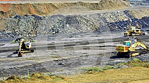 Open pit lignite coal mine