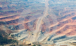 Open pit lignite mine at mae-moh Lampang Thailand