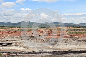 Open pit lignite mine