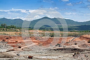 Open pit lignite mine