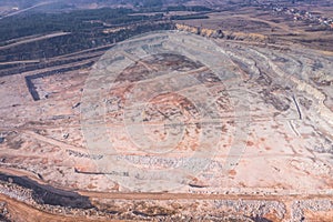 Open pit mine - aerial view